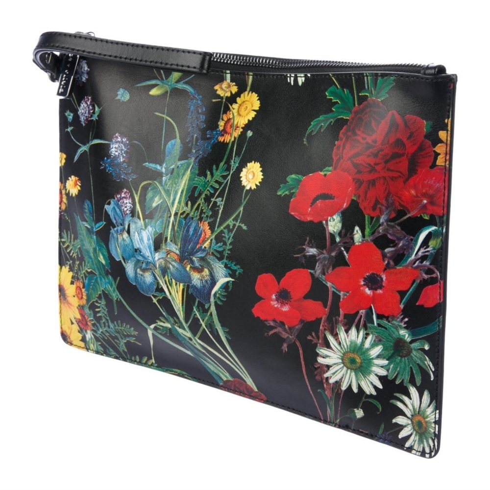 Alice + Olivia midnight meadow wristlet clutch